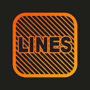 Lines Square - Neon icon Pack