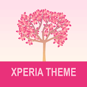 Xperia Theme - Falling Flowers Red