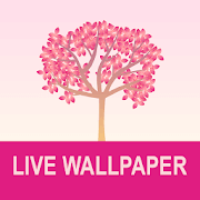 Falling Flowers Red - Live Wallpaper