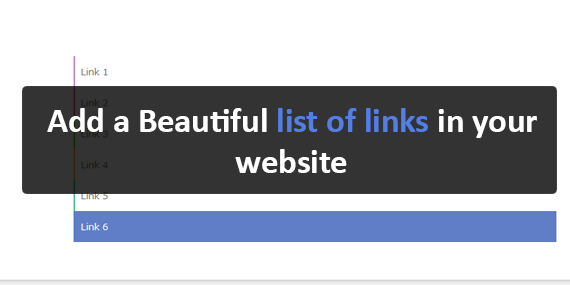 How to Add a Beautiful list of links in your website 